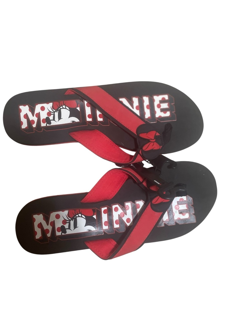 Minnie Kids' Red and Black Flip Flop Sandals
